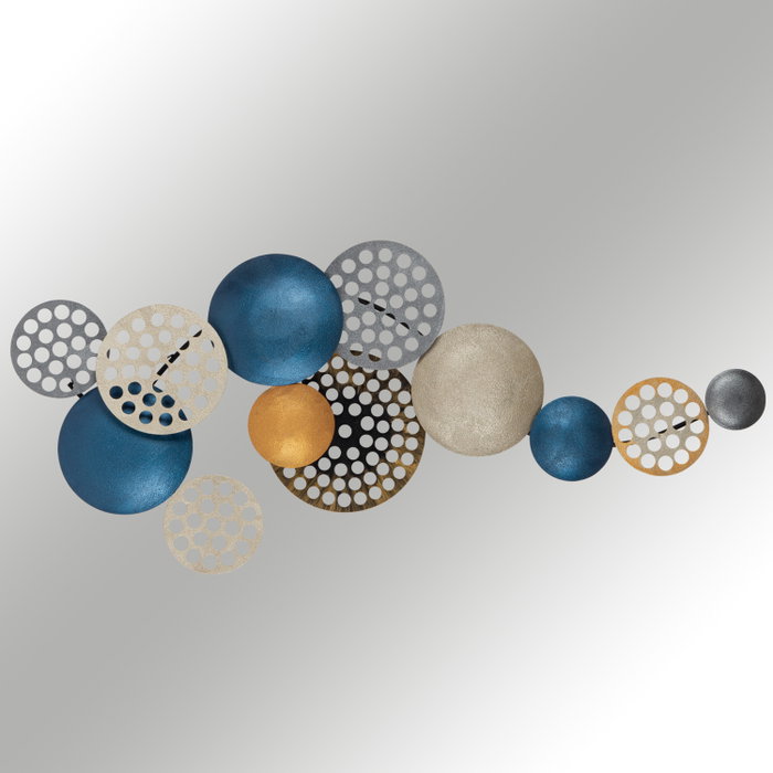 Wallity Bronte - CH103-2 Escultura de Pared de Metal Plateado